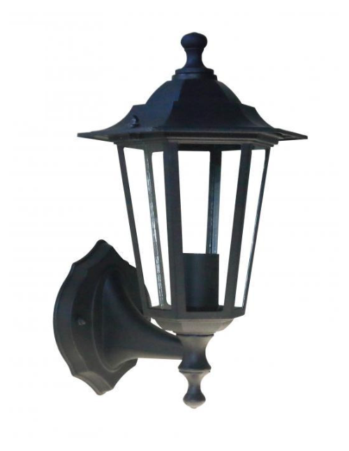 ECO Lantern Classic ALU UP E27 60 Вт IP44 Уличное бра на фасад коттеджа Алюминий легированный чорний LEDVANCE фото 1