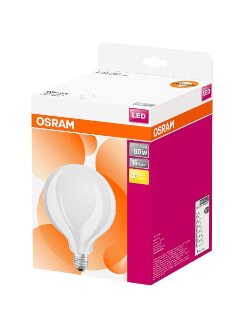 Светодиодная лампа LEDSG125 60 7W/827 230V GL FR E27 OSRAM