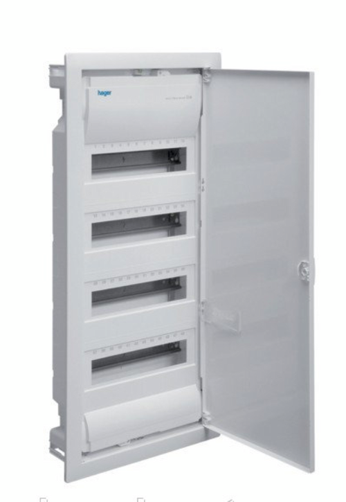 Щит вбудований 48+8  мод. 4 ряда сталева дверка без клем IP30 VOLTA