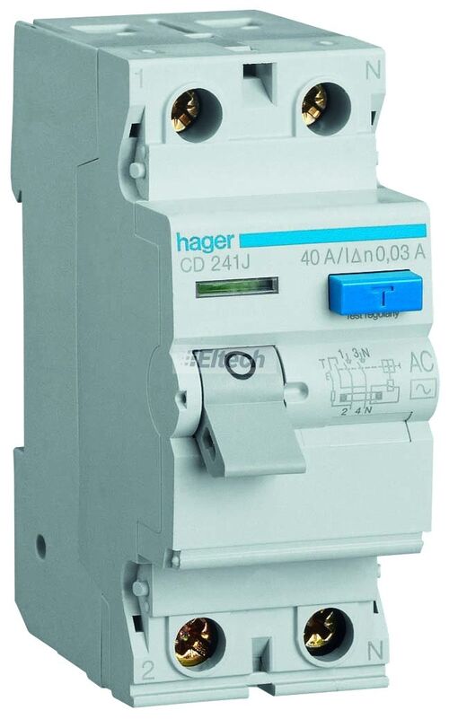 УЗО 2x25 A 30 mA A 2м Hager (Франция)