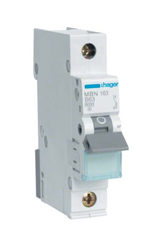 Автоматический выключатель 1P 6kA B-63A 1M MBN163 Hager