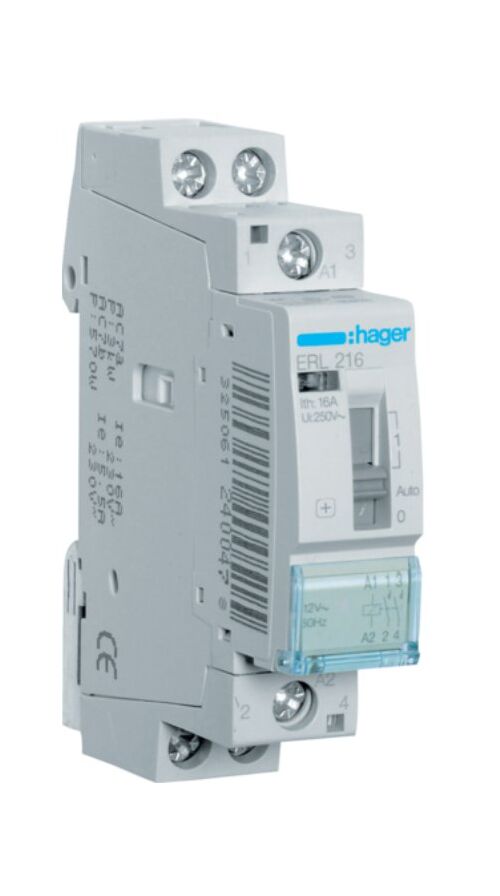 Модульне проміжне реле 16A 250V 2НО 8/12В Hager
