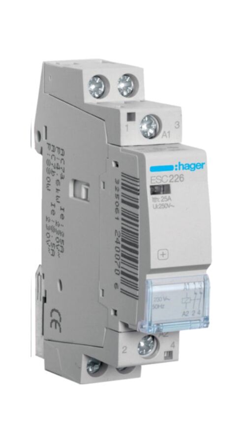 Контактор 25A 2 полюса 2НЗ [Uc] 230В [Ue] 230 V AC 1-модульный Hager