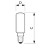 Лампа для вытяжки 40W E14 230-240V T25L CL Appliance Cooker Hood Tubular фото 1