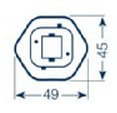 Размеры цоколя GX24q  4-pin DULUX T/E OSRAM