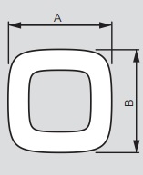 Габаритный размер Рамки 1 пост Алюминий Valena Allure : электромаркет интернет-магазин ELMAR Украина Габаритный размер Рамки 1 пост Алюминий Valena Allure : электромаркет интернет-магазин ELMAR Украина