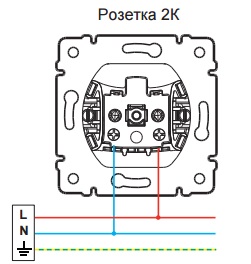 Схема подключения Розетки бытовой без заземления Valena (слоновая кость) : электромаркет интернет-магазин ELMAR Украина Схема подключения Розетки бытовой без заземления Valena (слоновая кость) : электромаркет интернет-магазин ELMAR Украина