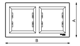 Габаритный размер 2-местной рамки горизонтальной (белый) Asfora : Купить электротовары предлагает Электромаркет Elmar Украина Габаритный размер 2-местной рамки горизонтальной (белый) Asfora : Купить электротовары предлагает Электромаркет Elmar Украина