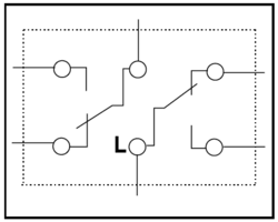 Схема подключения 67005 Переключателя перекрестного 1-кл. механизм (сх.7) 10А Celiane Legrand : Купить электротовары предлагает Электромаркет Elmar Украина Схема подключения 67005 Переключателя перекрестного 1-кл. механизм (сх.7) 10А Celiane Legrand : Купить электротовары предлагает Электромаркет Elmar Украина