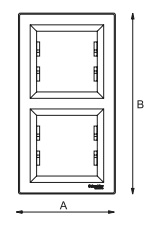 Габаритный размер Рамки 2 местной вертикальной EPH5810261 Asfora Алюминий : электромаркет интернет-магазин ELMAR Украина Габаритный размер Рамки 2 местной вертикальной EPH5810261 Asfora Алюминий : электромаркет интернет-магазин ELMAR Украина