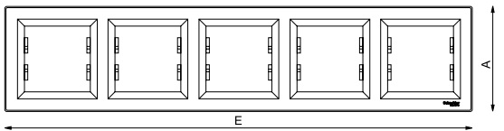 Габаритный размер 5-местной рамки горизонтальной (белый) Asfora : (044)5939818 Купить Розетки, Лампы, Светильники - интернет-магазин Elmar Украина Габаритный размер 5-местной рамки горизонтальной (белый) Asfora : (044)5939818 Купить Розетки, Лампы, Светильники - интернет-магазин Elmar Украина