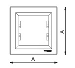 Габаритный размер Рамки 1 местной EPH5800161 Asfora Алюминий : электромаркет интернет-магазин ELMAR Украина Габаритный размер Рамки 1 местной EPH5800161 Asfora Алюминий : электромаркет интернет-магазин ELMAR Украина