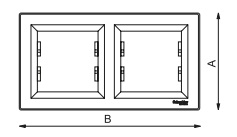 Габаритный размер Рамки 2 местной EPH5800262 Asfora Сталь : электромаркет интернет-магазин ELMAR Украина Габаритный размер Рамки 2 местной EPH5800262 Asfora Сталь : электромаркет интернет-магазин ELMAR Украина