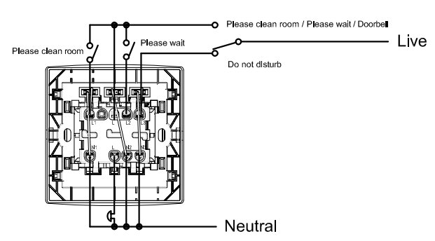 Звонковый выключатель с маркировкой и индикатором Звонковый выключатель с маркировкой и индикатором